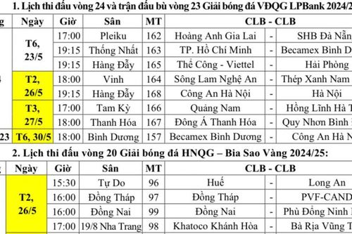 Tin nóng bóng đá Việt hôm nay 23/5: Điều chỉnh lịch thi đấu V-League; VFF từ chối đề nghị của bầu Đức