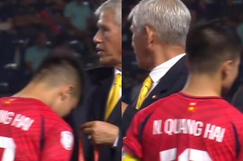 Khoảnh khắc Quang Hải không được trao huy chương sau chung kết Cúp Đông Nam Á khiến CĐV Thái Lan ngạc nhiên