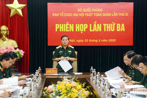 Trung tướng Trương Thiên Tô chủ trì phiên họp Ban tổ chức Đại hội Thi đua Quyết thắng toàn quân lần thứ XI