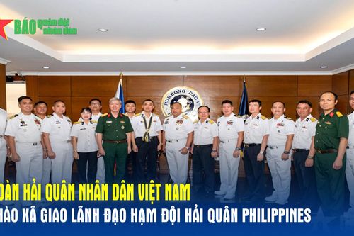 Đoàn Hải quân nhân dân Việt Nam chào xã giao lãnh đạo Hạm đội Hải quân Philippines