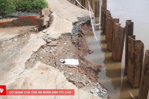 Bạc Liêu: Sạt lở tại phường Nhà Mát