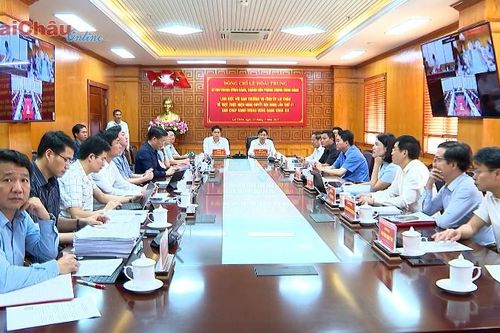 Chánh Văn phòng Trung ương Đảng Lê Hoài Trung làm việc với Ban Thường vụ Tỉnh ủy Lai Châu