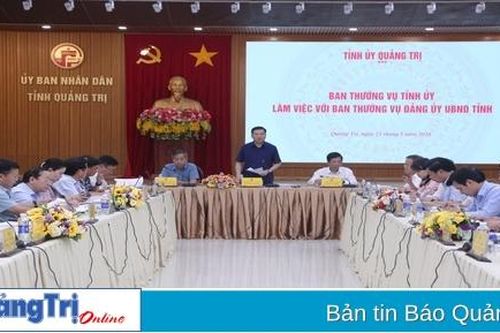 Ban Thường vụ Tỉnh ủy làm việc với Đảng ủy UBND tỉnh và MTIP