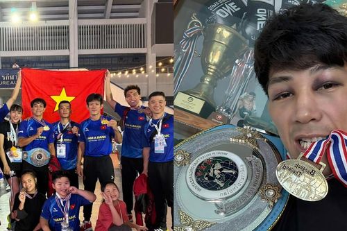 Nguyễn Trần Duy Nhất 'khoe' gương mặt bầm tím sau khi vô địch, cùng đội Muay Việt Nam giành hàng loạt HC ở Thái Lan