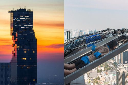 Du khách hồi hộp thử cảm giác 'rơi ra ngoài' từ tầng 75 của tòa nhà chọc trời