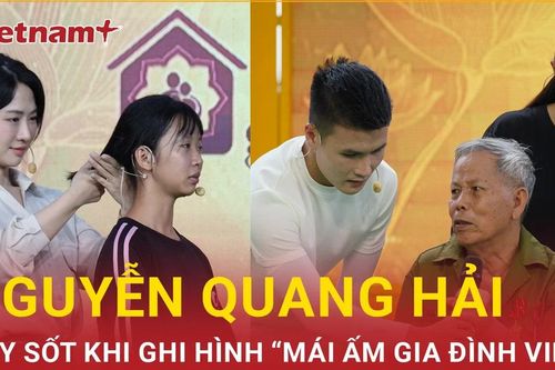 Quang Hải gây sốt khi tham gia ghi hình chương trình 'Mái ấm gia đình Việt'