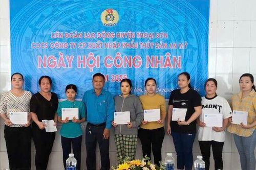 Công đoàn huyện Thoại Sơn tổ chức hoạt động Tháng Công nhân trong doanh nghiệp