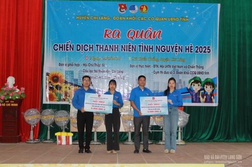 Ra quân Chiến dịch Thanh niên tình nguyện hè tại xã Chiến Thắng, huyện Chi Lăng