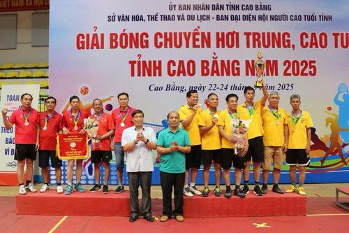 Bế mạc giải bóng chuyền hơi trung, cao tuổi