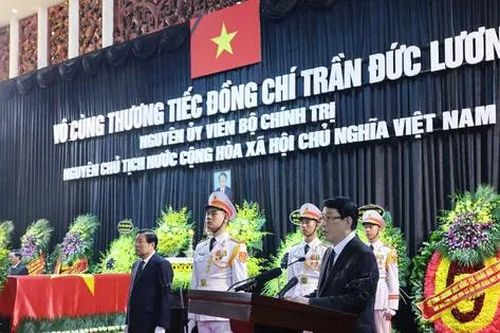 Toàn cảnh lễ truy điệu, tiễn đưa nguyên Chủ tịch nước Trần Đức Lương