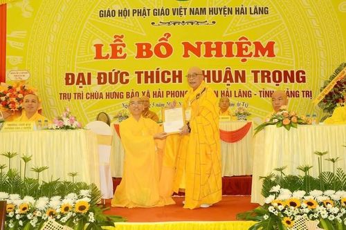 Quảng Trị: Bổ nhiệm Đại đức Thích Nhuận Trọng làm trụ trì chùa Hưng Bảo