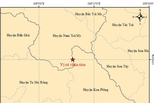 Liên tiếp xảy ra động đất tại Quảng Nam và Kon Tum