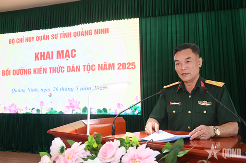 Bộ CHQS tỉnh Quảng Ninh: Khai mạc lớp bồi dưỡng kiến thức dân tộc năm 2025