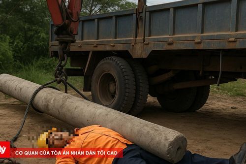 Công nhân điện lực tử vong do cột điện rơi đè trúng