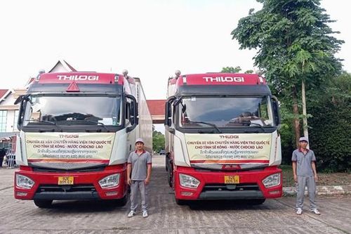 THILOGI vận chuyển hàng viện trợ quốc tế hỗ trợ người dân Sê Kông, Lào