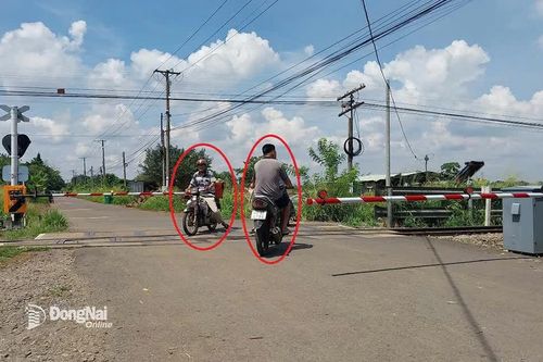 Cố tình băng qua đường sắt khi gác chắn đã hạ