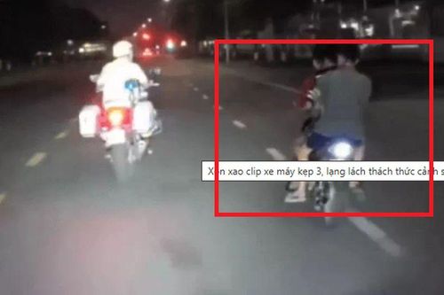 Clip dài hơn 2 phút xe máy kẹp 3 thách thức cảnh sát giao thông ở VSIP Nghệ An gây phẫn nộ