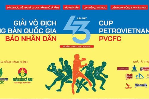 Giải vô địch bóng bàn quốc gia Báo Nhân Dân lần thứ 43 thành công tốt đẹp
