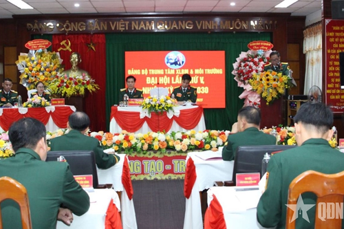 Đại hội Đảng bộ Trung tâm Xử lý bom mìn và môi trường (Quân khu 5)