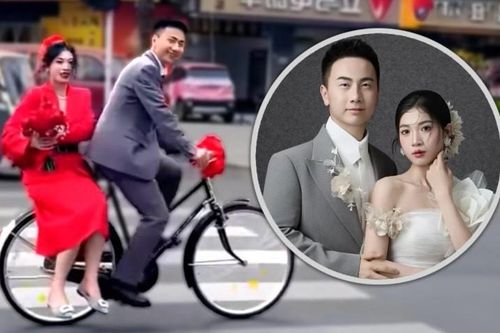 Cặp đôi rước dâu bằng xe đạp gây sốt mạng, gợi nhớ tình yêu thập niên 80