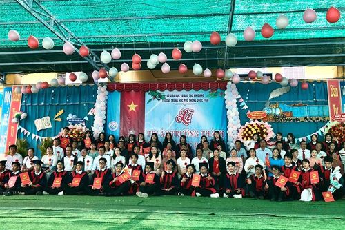 Trường THPT Quốc Thái tổ chức Lễ tri ân trưởng thành và tổng kết năm học