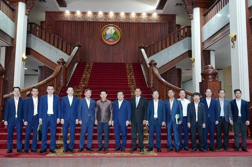 Vinachem báo cáo tiến độ Dự án Muối mỏ Kali với Phó Thủ tướng Lào Saleumxay Kommasith