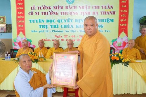 Bến Tre: Bổ nhiệm Ni sư Thích nữ Chúc Nghiêm làm trụ trì chùa Kim Quang