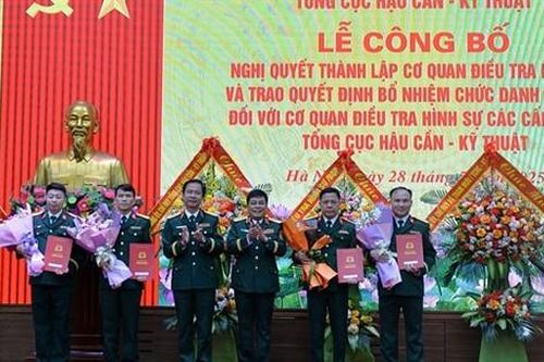 Thành lập cơ quan điều tra hình sự các cấp thuộc Tổng cục Hậu cần-Kỹ thuật, Bộ Quốc phòng