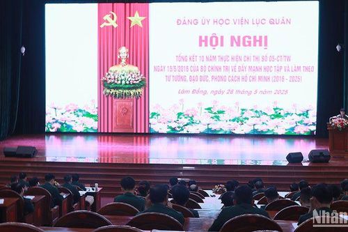 Học viện Lục quân tổng kết 10 năm thực hiện Chỉ thị số 05