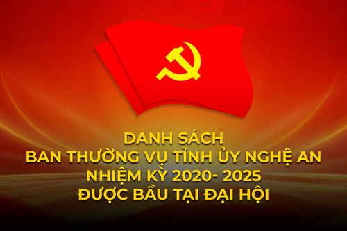 Ban Thường vụ Tỉnh ủy Nghệ An nhiệm kỳ 2020- 2025 được bầu tại đại hội