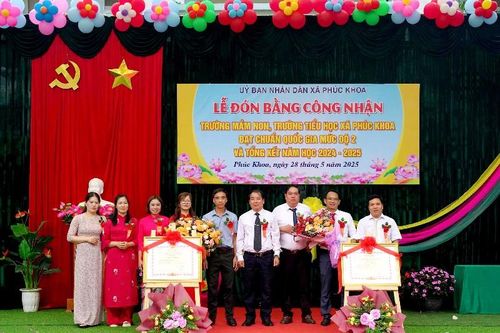 Xã Phúc Khoa: 2 đơn vị trường đạt chuẩn Quốc gia mức độ 2