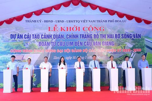 Khởi công công trình cải tạo cảnh quan, chỉnh trang đô thị hai bờ sông Vân