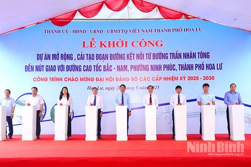 Khởi công Dự án mở rộng, cải tạo đoạn đường kết nối từ đường Trần Nhân Tông đến nút giao với đường cao tốc Bắc-Nam, phường Ninh Phúc