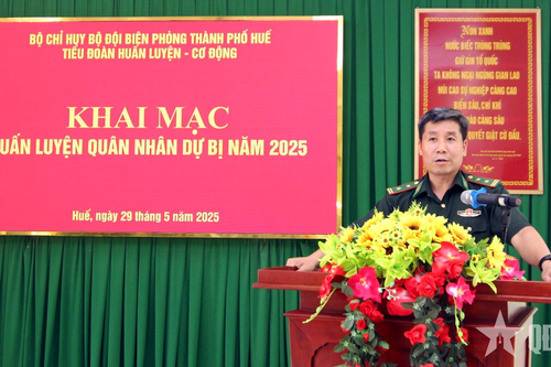Bộ đội Biên phòng TP Huế khai mạc Huấn luyện Quân nhân dự bị năm 2025