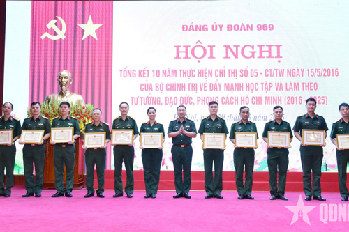 Đảng ủy Đoàn 969 tổng kết 10 năm thực hiện Chỉ thị số 05 của Bộ Chính trị