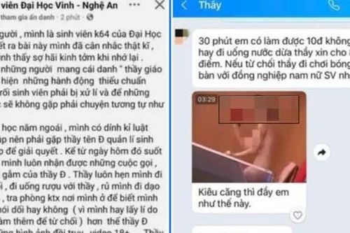 Thầy giáo trường đại học bị tố gửi video đồi trụy ép 'gạ tình, đổi điểm' nữ sinh