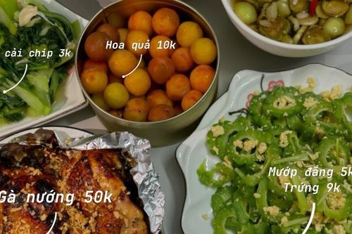 Cô gái ở Hà Nội chia sẻ mâm cơm từ 4 món chỉ 18.000 đồng/người gây tranh cãi
