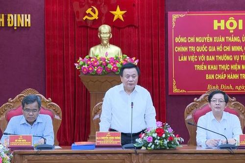 Đoàn công tác của Trung ương làm việc về tiến độ sáp nhập tỉnh Bình Định và Gia Lai