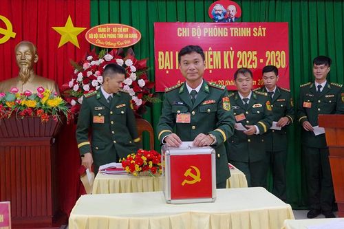 Bộ đội Biên phòng tỉnh An Giang hoàn thành đại hội chi bộ, đảng bộ cơ sở