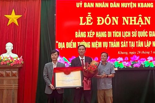 Kbang đón nhận bằng xếp hạng di tích lịch sử quốc gia 'Địa điểm tưởng niệm vụ thảm sát tại Tân Lập năm 1947'