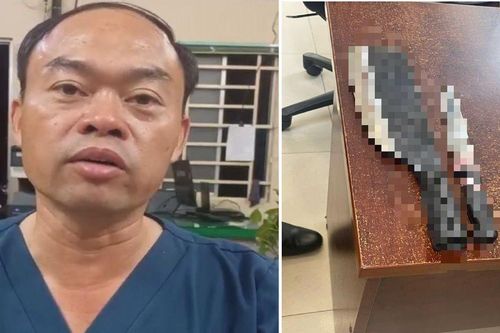 Clip: Nam bác sĩ chém đồng nghiệp ngay tại phòng khám