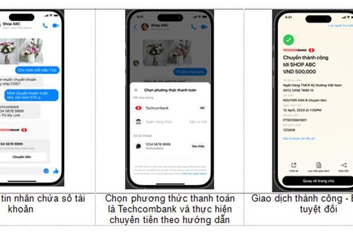 Techcombank tích hợp tính năng chuyển tiền qua Messenger, nâng cao trải nghiệm giao dịch liền mạch cho khách hàng
