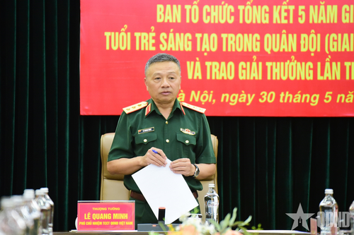 Thượng tướng Lê Quang Minh chủ trì hội nghị chuẩn bị trao Giải thưởng Tuổi trẻ sáng tạo trong Quân đội lần thứ 25