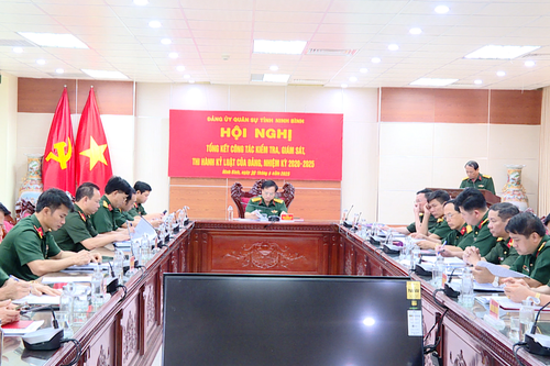 Đảng ủy Quân sự tỉnh Ninh Bình tổng kết công tác kiểm tra, giám sát, thi hành kỷ luật của Đảng