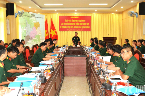 Quân khu 5 làm việc về tổ chức cơ quan quân sự địa phương tại Quảng Ngãi, Kon Tum