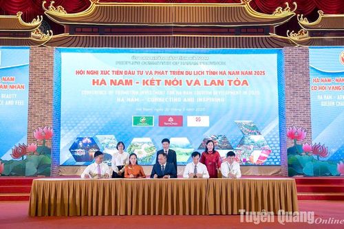 Ký kết thỏa thuận hợp tác xúc tiến, phát triển du lịch giữa tỉnh Hà Nam và Tuyên Quang