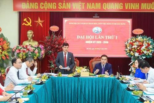 Đảng bộ các cơ quan tham mưu, giúp việc của Đảng ủy Bộ Xây dựng đại hội lần thứ I