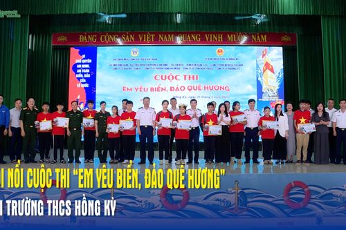 Sôi nổi Cuộc thi 'Em yêu biển, đảo quê hương' tại Trường THCS Hồng Kỳ