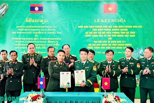 Các đơn vị BĐBP Hà Tĩnh ký kết nghĩa với Đại đội bảo vệ biên giới 311