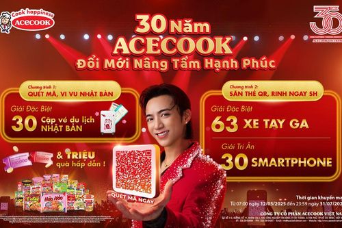 Soobin 'cháy' hết mình, Acecook 'bung' hết cỡ mừng hành trình 30 năm với kho quà hơn 30 tỷ đồng